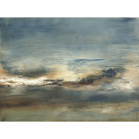 Inlet II Black Modern Wood Framed Art Print with Double Matting by Gordon, Sharon