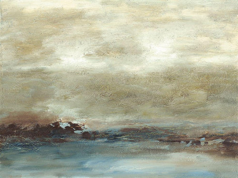 Inlet III White Modern Wood Framed Art Print with Double Matting by Gordon, Sharon