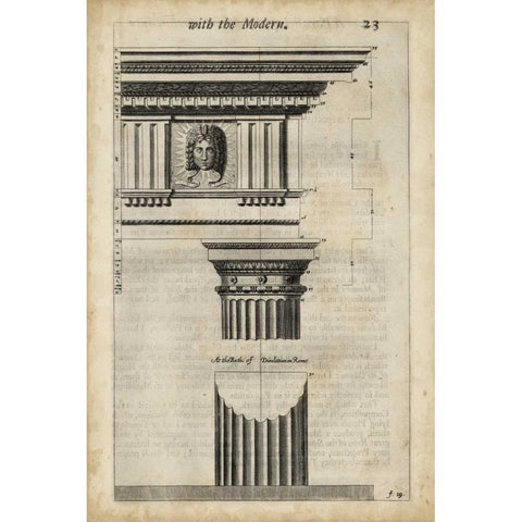 Ancient Architecture I Black Modern Wood Framed Art Print by Evelyn, John