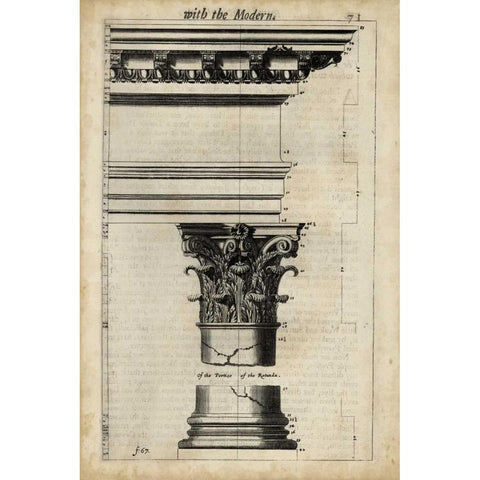 Ancient Architecture II White Modern Wood Framed Art Print by Evelyn, John