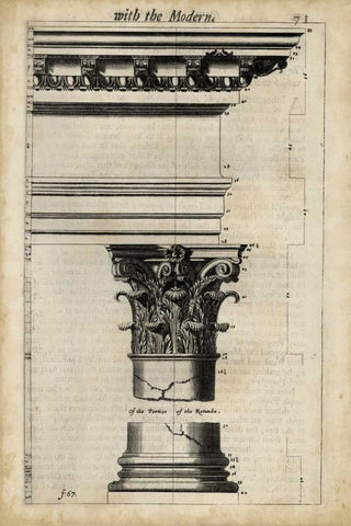 Ancient Architecture II Black Ornate Wood Framed Art Print with Double Matting by Evelyn, John