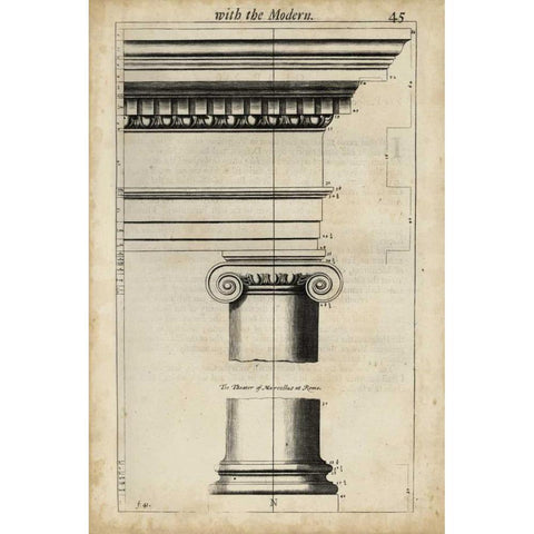 Ancient Architecture VI Gold Ornate Wood Framed Art Print with Double Matting by Evelyn, John