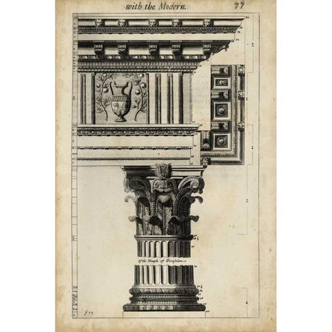 Ancient Architecture VII Gold Ornate Wood Framed Art Print with Double Matting by Evelyn, John