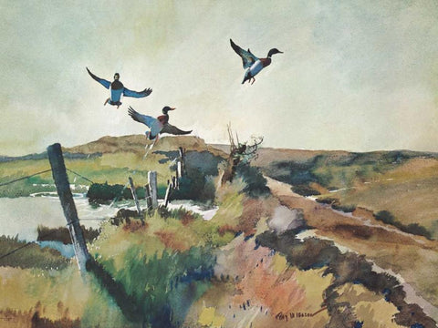 The Alarm Black Ornate Wood Framed Art Print with Double Matting by Mason, Roy M.