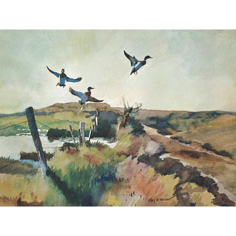 The Alarm Black Modern Wood Framed Art Print with Double Matting by Mason, Roy M.