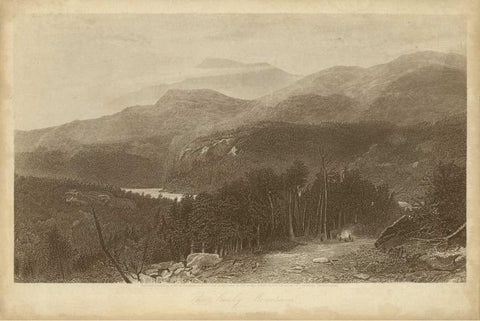 The Smoky Mountains Black Ornate Wood Framed Art Print with Double Matting by R. Hinshelwood