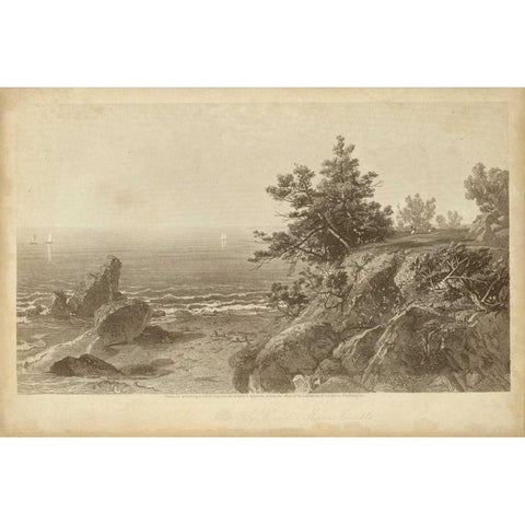 On the Beverly Coast Massachusetts Black Modern Wood Framed Art Print by R. Hinshelwood