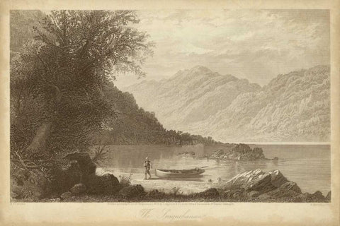 The Susquehana Black Ornate Wood Framed Art Print with Double Matting by R. Hinshelwood