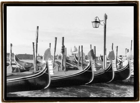 Glimpses Grand Canal Venice I Black Ornate Wood Framed Art Print with Double Matting by DeNardo, Laura