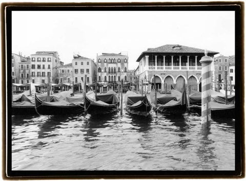 Glimpses Grand Canal Venice II Black Ornate Wood Framed Art Print with Double Matting by DeNardo, Laura