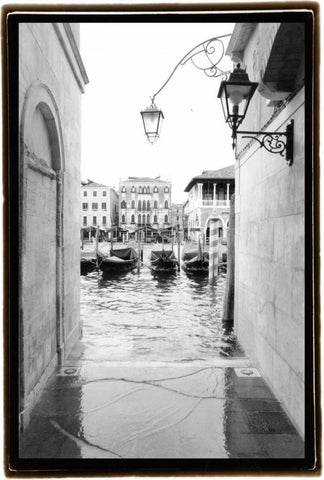 Glimpses-Grand Canal Venice III Black Ornate Wood Framed Art Print with Double Matting by DeNardo, Laura