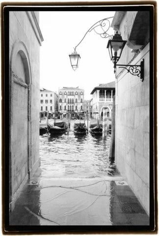 Glimpses Grand Canal Venice III White Modern Wood Framed Art Print with Double Matting by DeNardo, Laura