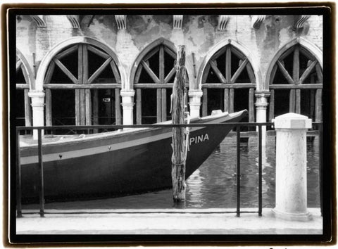 Hidden Passages Venice IX Black Ornate Wood Framed Art Print with Double Matting by DeNardo, Laura