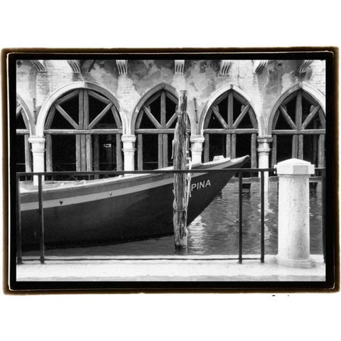 Hidden Passages Venice IX Black Modern Wood Framed Art Print with Double Matting by DeNardo, Laura