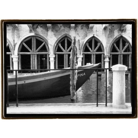 Hidden Passages Venice IX Black Modern Wood Framed Art Print with Double Matting by DeNardo, Laura