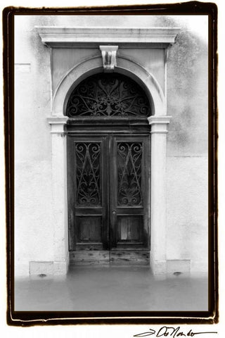 Venetian Doorways I White Modern Wood Framed Art Print with Double Matting by DeNardo, Laura