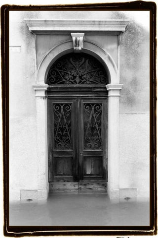 Venetian Doorways I Black Ornate Wood Framed Art Print with Double Matting by DeNardo, Laura