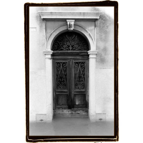 Venetian Doorways I Black Modern Wood Framed Art Print with Double Matting by DeNardo, Laura