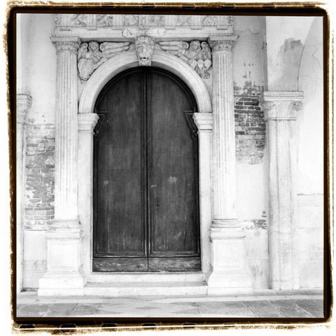 Venetian Doorways II Black Modern Wood Framed Art Print with Double Matting by DeNardo, Laura