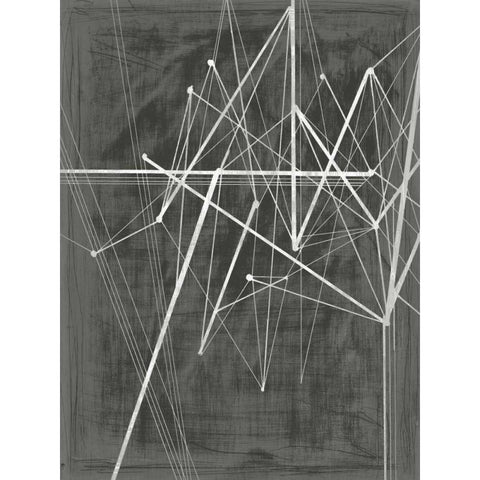 Vertices II Black Modern Wood Framed Art Print with Double Matting by Harper, Ethan