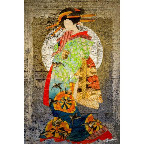 Entertainer II Gold Ornate Wood Framed Art Print with Double Matting by Butler, John