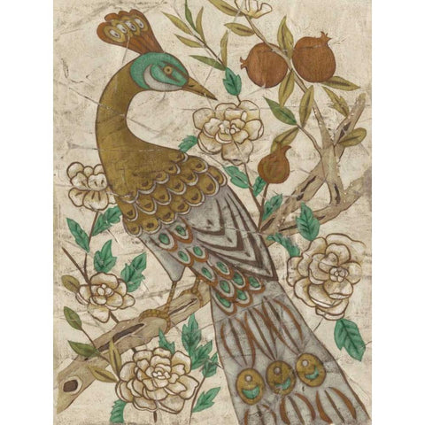 Chinoiserie Pheasant I Gold Ornate Wood Framed Art Print with Double Matting by Zarris, Chariklia