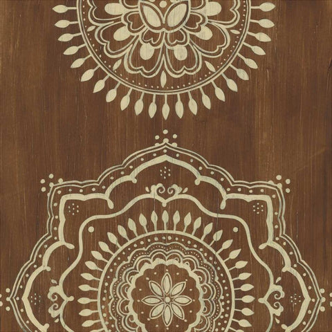 Weathered Mandala I Black Ornate Wood Framed Art Print with Double Matting by Vess, June Erica