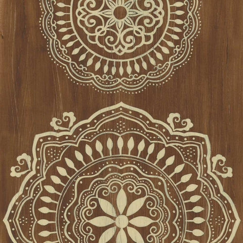 Weathered Mandala IV Black Ornate Wood Framed Art Print with Double Matting by Vess, June Erica