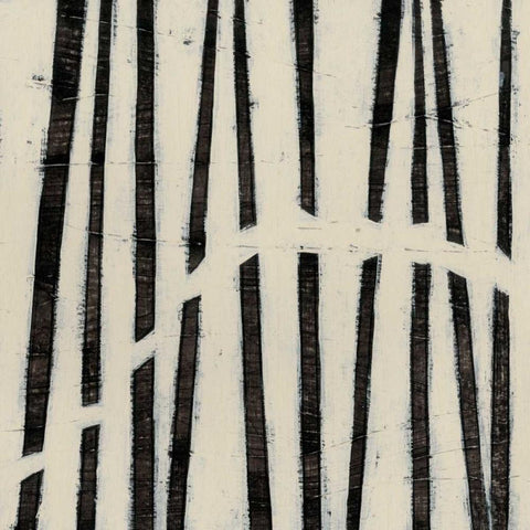 Hieroglyph I Black Modern Wood Framed Art Print with Double Matting by Vess, June Erica