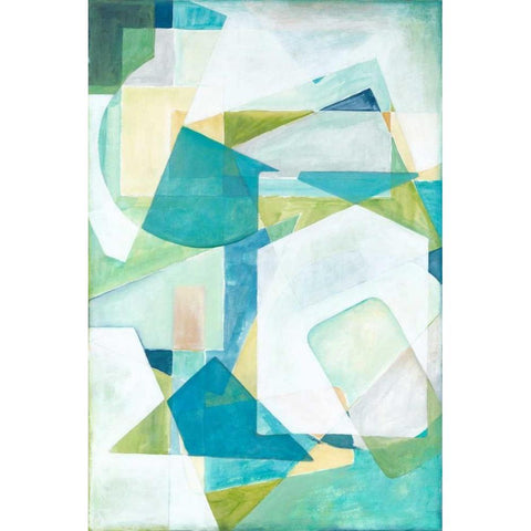 Overlay Abstract II White Modern Wood Framed Art Print by Meagher, Megan