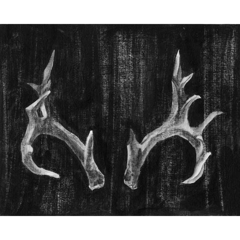 Rustic Antlers I Gold Ornate Wood Framed Art Print with Double Matting by Harper, Ethan