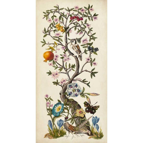 Chinoiserie Natura I Black Modern Wood Framed Art Print with Double Matting by McCavitt, Naomi