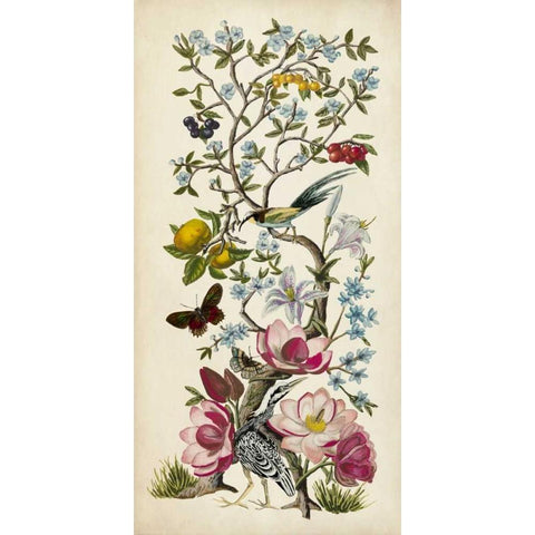 Chinoiserie Natura II Gold Ornate Wood Framed Art Print with Double Matting by McCavitt, Naomi