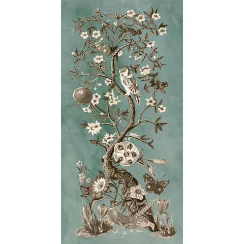 Chinoiserie Patina I Gold Ornate Wood Framed Art Print with Double Matting by McCavitt, Naomi