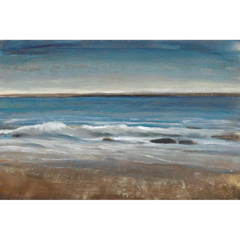 Ocean Light II Black Modern Wood Framed Art Print with Double Matting by OToole, Tim