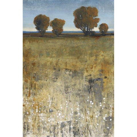 Distant Trees I White Modern Wood Framed Art Print by OToole, Tim