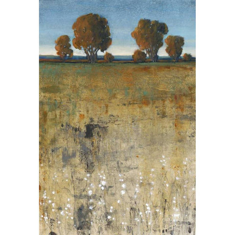 Distant Trees II Gold Ornate Wood Framed Art Print with Double Matting by OToole, Tim