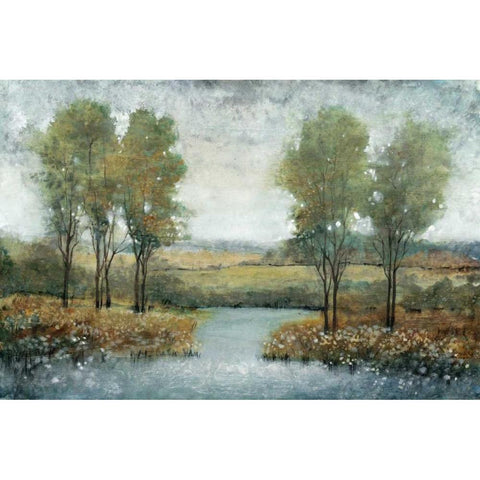 Stream Side II Black Modern Wood Framed Art Print by OToole, Tim