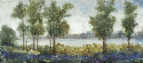 Country Retreat I Black Ornate Wood Framed Art Print with Double Matting by OToole, Tim