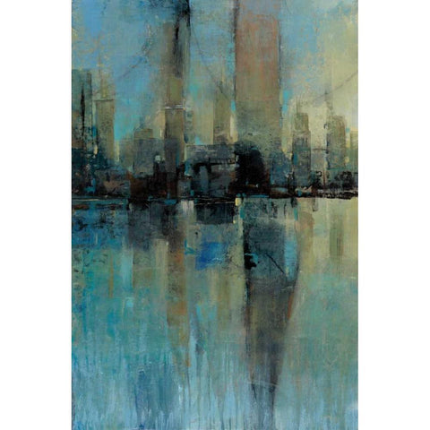 Downtown II White Modern Wood Framed Art Print by OToole, Tim