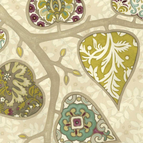 Patterns in Foliage II White Modern Wood Framed Art Print by Vess, June Erica