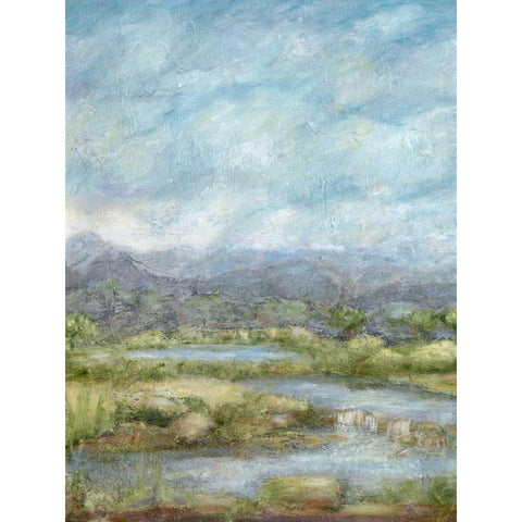 Green Pastures I Black Modern Wood Framed Art Print by Crawford, Beverly