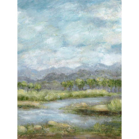 Green Pastures II Black Modern Wood Framed Art Print by Crawford, Beverly