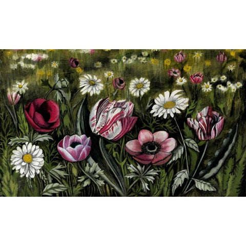 Vintage Garden II Black Modern Wood Framed Art Print by McCavitt, Naomi