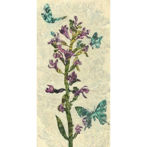 Spring Collage I Black Modern Wood Framed Art Print with Double Matting by Meagher, Megan