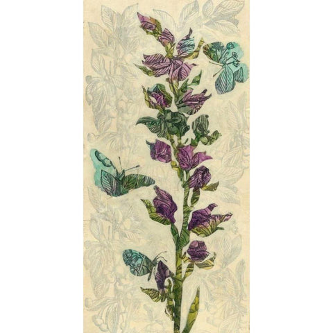 Spring Collage II Gold Ornate Wood Framed Art Print with Double Matting by Meagher, Megan