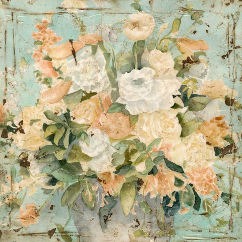Vintage Arrangement II Black Modern Wood Framed Art Print with Double Matting by Meagher, Megan