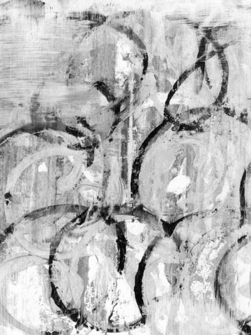 Buffalo I White Modern Wood Framed Art Print with Double Matting by Fuchs, Jodi