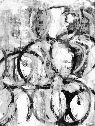 Buffalo II Black Ornate Wood Framed Art Print with Double Matting by Fuchs, Jodi