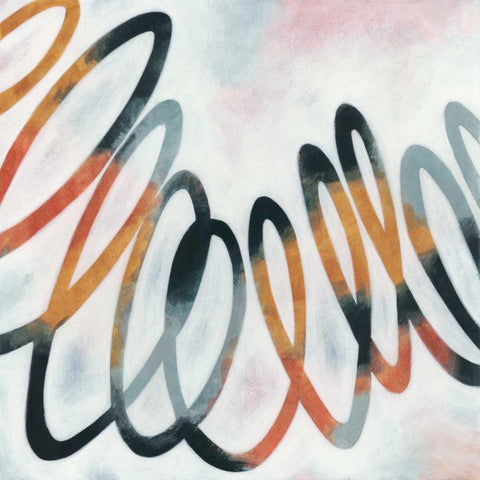 Squiggle I Black Modern Wood Framed Art Print by Meagher, Megan
